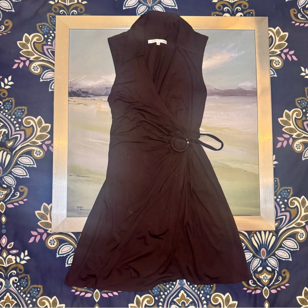 Trina Turk Dark Chocolate Brown Jersey Wrap Dress